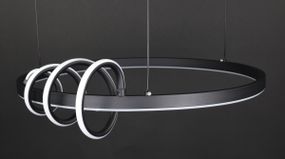 Люстра світлодіодна підвісна LED світильник для квартири на стелю лед 27231 Чорний 20-170х60х60 см.