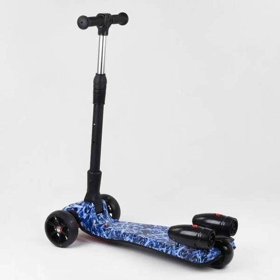 Самокат триколісний з парогенератором та музикою, складне кермо Best Scooter MAXI Синій