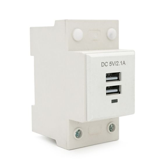 USB разъем на DIN-рейку, DC5V/2.1A, 1P, IP22