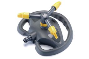 Дождеватель круговой с вращающейся головкой на пластиковой базе СИЛА