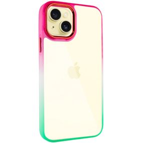 Чехол TPU+PC Fresh sip series для Apple iPhone 13 (6.1") Салатовый / Розовый