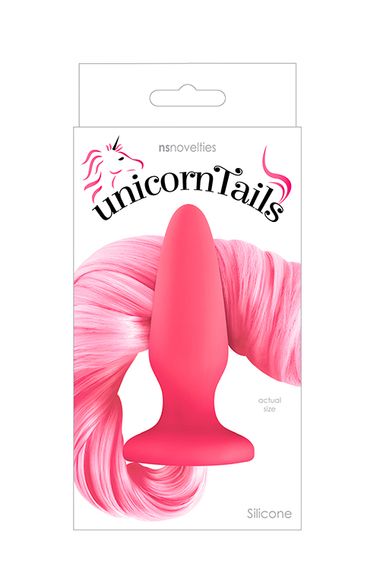 Анальна пробка із хвостом поні, Unicorn Tails, NS Novelties pink | Зображення 1