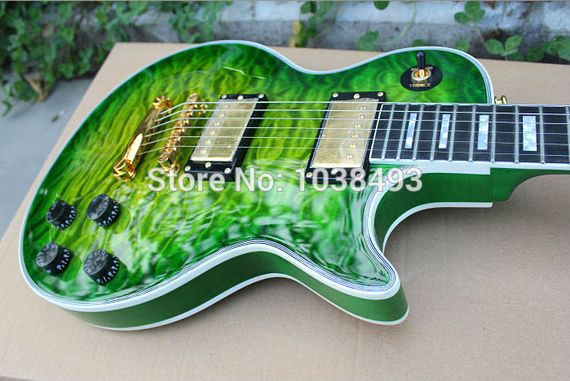 Электрогитара Gibson Les Paul Custom Brown Green China | Зображення 6