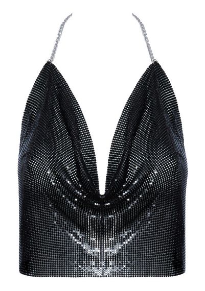 Чорний топ Cottelli Collection Metal Top black 2450542 S-L Sex Aura | Зображення 5