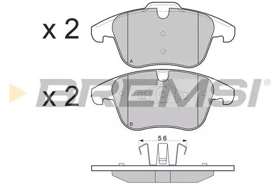 Колодки передні гальмівні Mondeo 07-/Volvo S60/V60 10-/V70 02-/XC 70 08-, Bremsi (BP3297) | Зображення 2