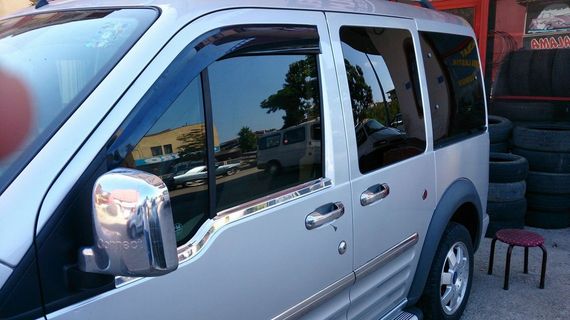 Зовнішня окантовка вікон (2 шт., нерж.) Carmos - Турецька сталь для Ford Connect 2002-2006 рр | Зображення 1