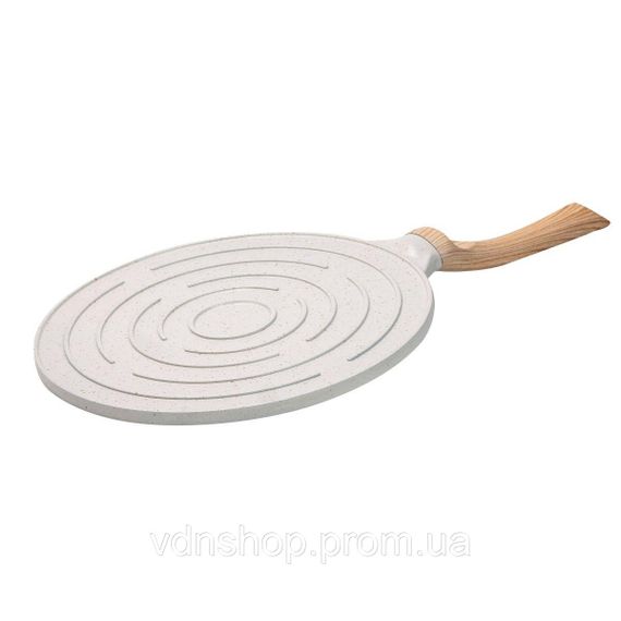 Сковорода гриль круглая Ø 26.5 см низкая с гранитным покрытием рифленая бежевая HP39581W | Зображення 4