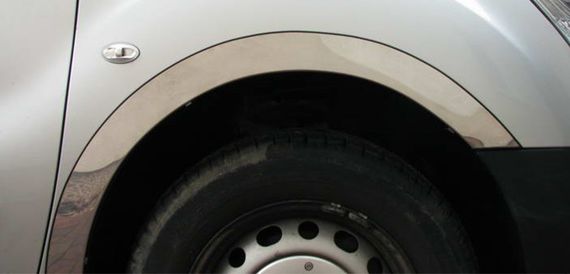 Накладки на арки (нержавійка) Коротка база, 1 зсувні двері для Volkswagen Caddy 2010-2015рр | Зображення 5