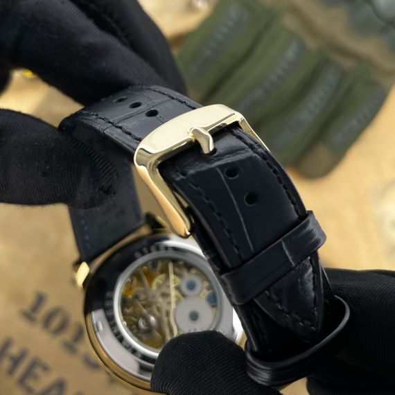 Класичний чоловічий годинник Awarder 022 Gold-Black Mechanic Де би не був | Зображення 4