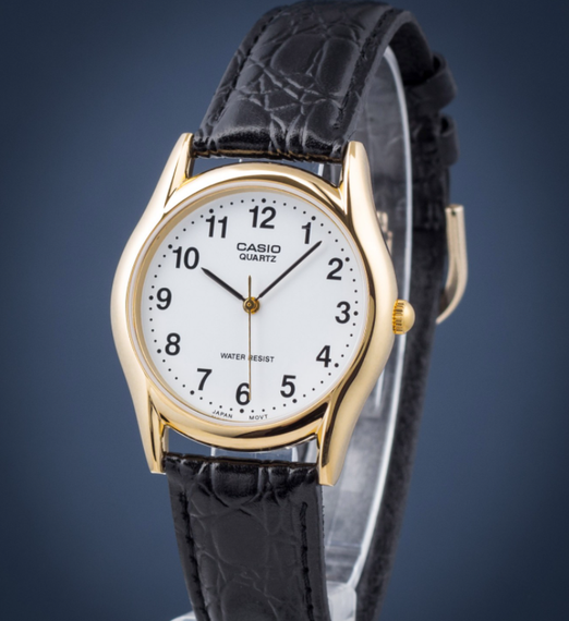Мужские часы наручные стильные на кожаном ремешке оригинальные Casio Collection MTP-1154PQ-7BEF | Зображення 4