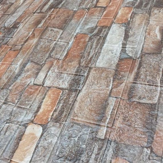 Самоклеюча 3D панель під камінь червоний пісковик 700x770x3мм (58-3) SW-00001319 | Зображення 1