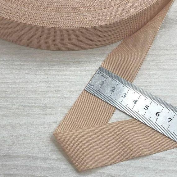 Тесьма окантувальна (лямівка) 30мм/100м тип 4 бежевий | Зображення 1