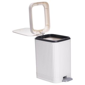 Відро для сміття з педаллю 5л відро для сміття з кришкою і педаллю Білий HP-45-11BE