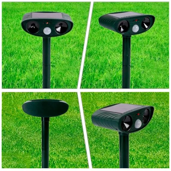 Ультразвуковий відлякувач BauTech тварин від сонячної панелі Зелений | Зображення 9