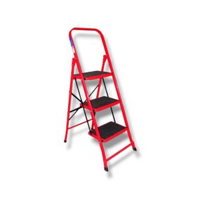 Драбина металева FORTE LFD106TB, 3 ступені, висота 109 см, робоча висота 280 см, навантаження 150 кг