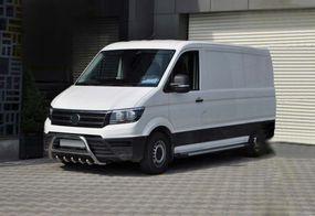 Кенгурятник WT003 (нерж) для Volkswagen Crafter 2017-2024 гг