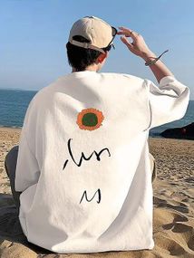 Футболка чоловіча з принтом повсякденна XL Білий