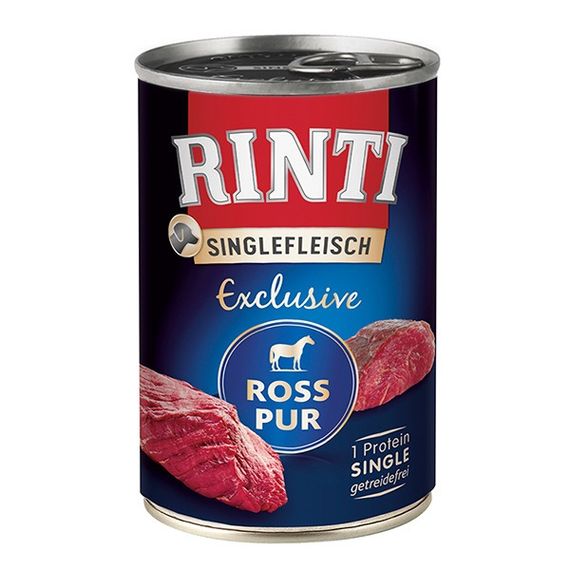 Вологий корм для собак з коніною Rinti Singlefleisch Exclusive Ross Pur, 400 гр