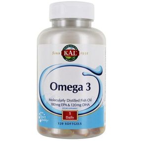 Омега 3 KAL Omega 3 Fish 180/120, 1000mg 120 Softgels CAL-84012