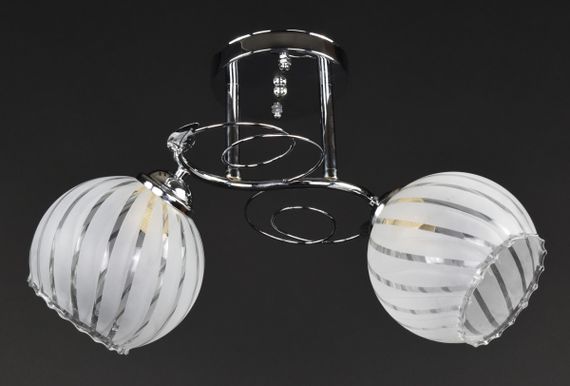 Люстра стельова на 2 лампочки 27278 Хром 24х27х40 см.