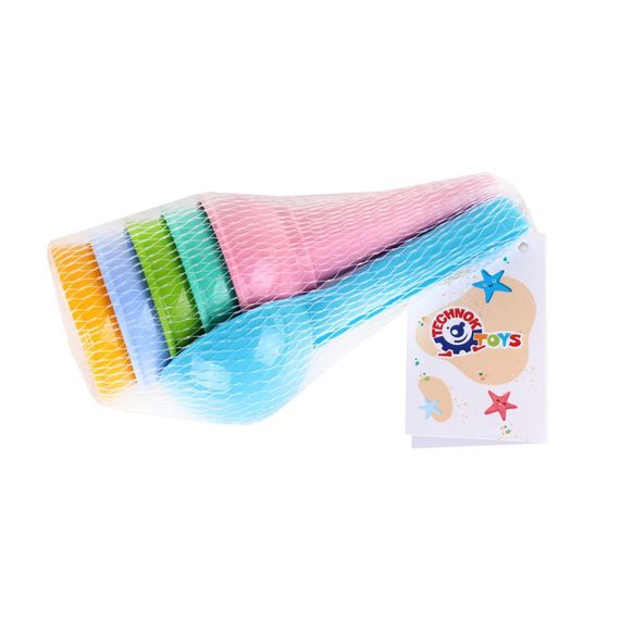 Детский набор для игры с песком 6221TXK 5 формочек 1 ложечка | Зображення 2