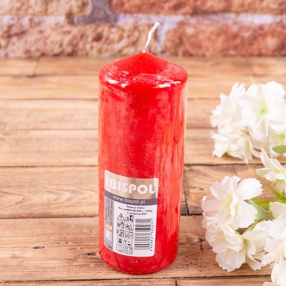 Свічка столова циліндр Bispol AURA Candles sw60/150-030 Червонй | Зображення 4
