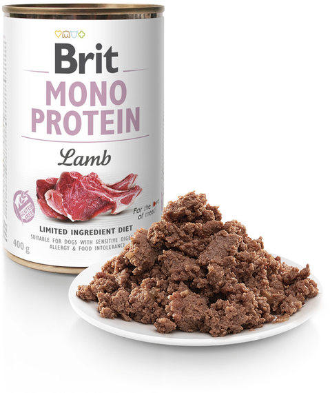 Вологий корм консерва Brit Mono Protein для дорослих собак, ягня 400г, ягня 400г | Зображення 2
