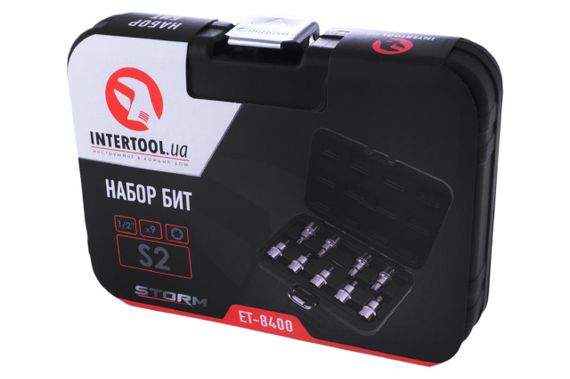 Набор бит TORX Intertool - 1/2" x T20-T60 x 55 мм (9 шт.) Storm (ET-8400) | Зображення 4
