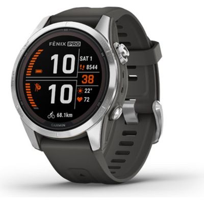 Смарт-часы Garmin fenix 7S Pro Solar, Glass, SS w/Graphite band, GPS (010-02776-01) | Зображення 2