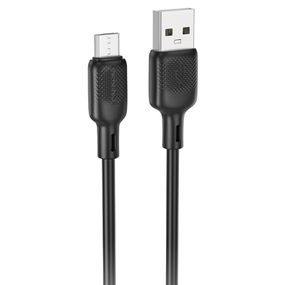 Дата кабель Borofone BX113 Lenny USB to MicroUSB 2.4A (2m) Black