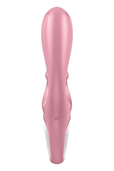 Смартвібратор-кролик Satisfyer Hug Me Pink, 2 мотори, діаметр 4,2см, широка кліторальна частина | Зображення 4