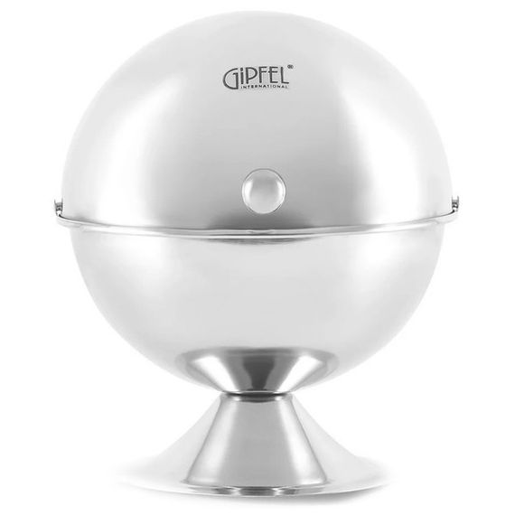 Сахарница Gipfel GP-7102 16,5х14 см серебристая