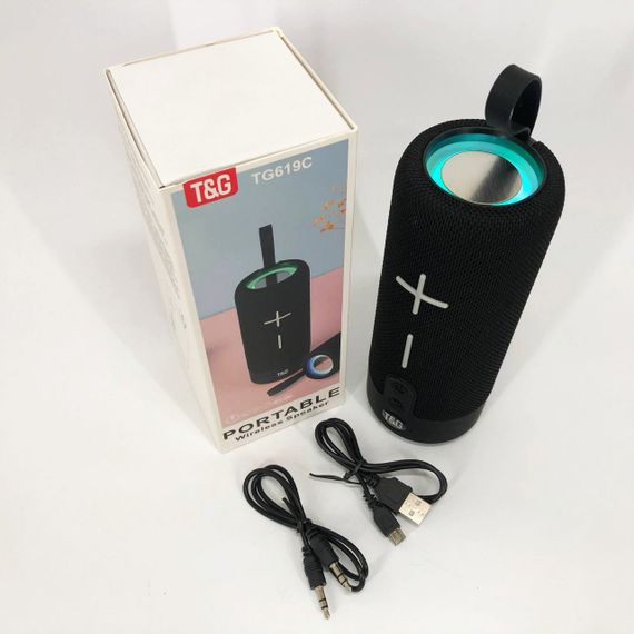 Портативная Bluetooth колонка TG619C FM-радио USB/TF с ремешком. RL-984 Цвет: черный | Зображення 7