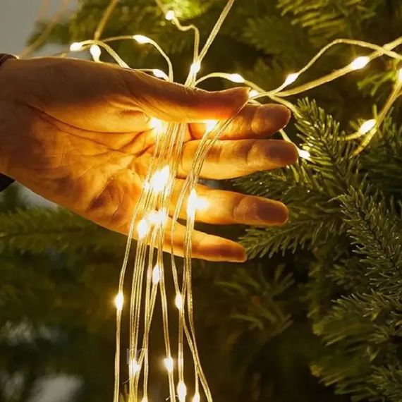 Гірлянда-завіса Зоряний дощ на сонячній батареї, 2м, 190 LED, теплий білий XPRO (234576887_299) | Зображення 6