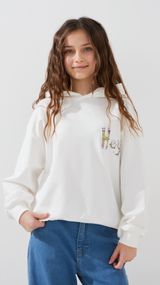 Худі з принтом для дівчинки Dinomin M-0312 134 см Молочний shop (2000999485794)