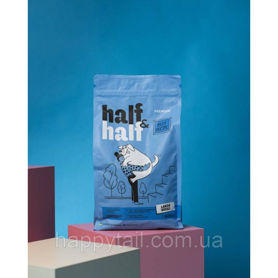 Сухой корм Half&Half для взрослых собак крупных пород (говядина), 2 кг | Зображення 7