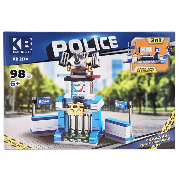 Дитячий конструктор Поліцейська серія Police KB 217A 2 в 1, 98 деталей
