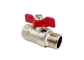 Кран кульовий Nickel PRO PN40 3/4"ЗВ червоний метелик ASCO 1/20