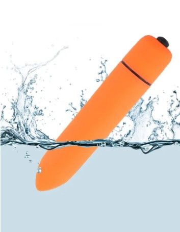Компактный мини вибратор, ВиброПуля с 10 режимами вибрации оранжевый sexstyle | Зображення 1