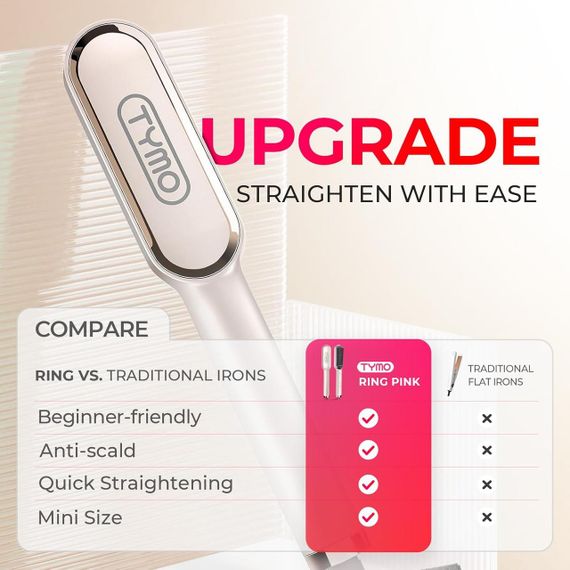 Щітка випрямляч для волосся, гребінець-випрямляч для волосся TYMO Ring, гребінець випрямляч для жінок із 5 тем | Зображення 3