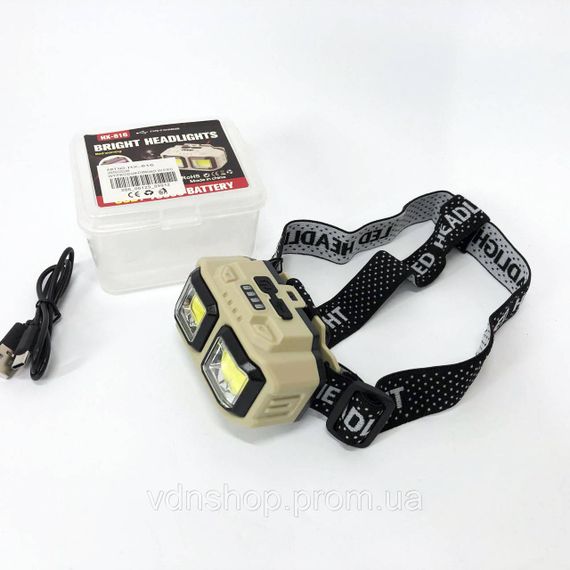 Налобный фонарь с линзой Bailong, Мощный налобный LED фонарь для походов на лоб LF-25 | Зображення 7