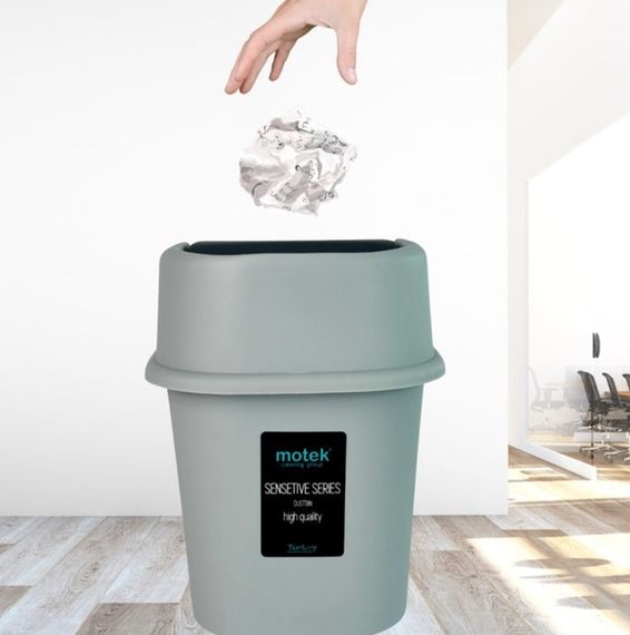Контейнер для сміття Motek 13 л Сірий (СPY-114) | Зображення 1