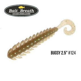 Силіконова приманка, Їстівний силікон Bait Breath BUGSY 2,5" (10 шт.) (124 Cinnamon/Green)