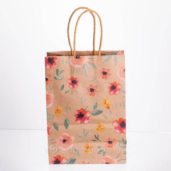 Набір подарункових крафтових пакетів з паперу 12 (шт.) гарні пакети для подарунків 15×8×21 (см) HP-10359-6R