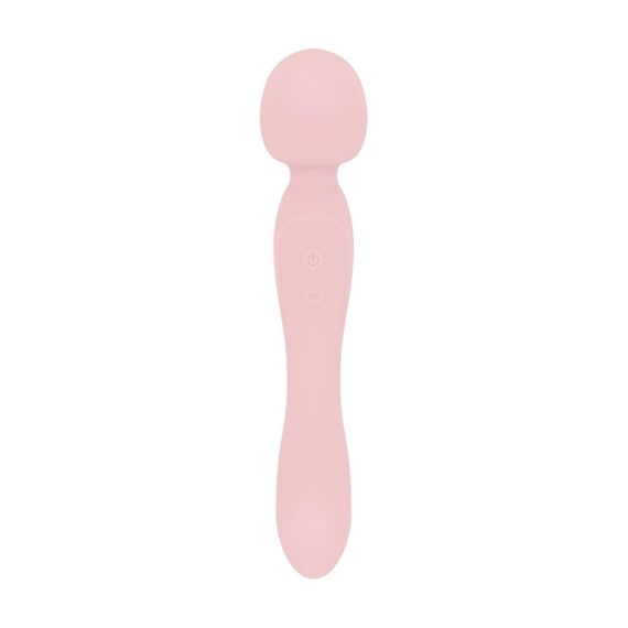 Вібромасажер Good Vibes Only - SIMI Double-Sided Wand Vibrator Soft Silicone - Pink | Зображення 3