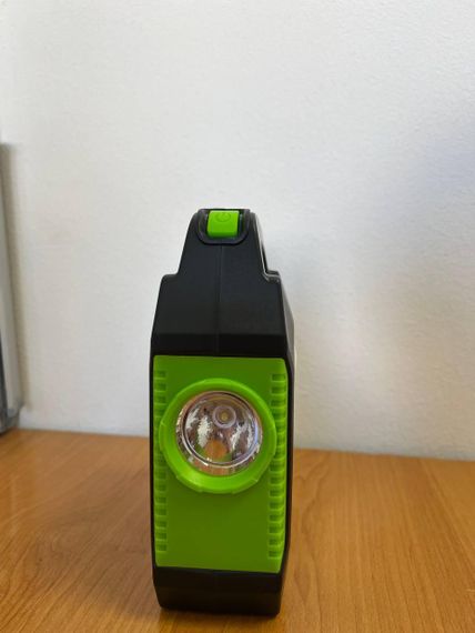 Ліхтар + power bank на сонячній батареї, Ліхтар прожекторний з USB Зелений   знижка | Зображення 5
