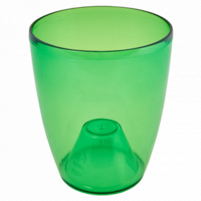 Вазон Орхідея 20*24см зелений прозорий Алеана