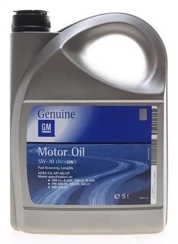 Моторное масло GM DEXOS 2 5W-30 (5л)