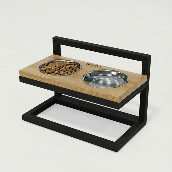 Миски на регулируемой подставке для маленьких собак Hollky Flex S (2 × 0.450 л) FS-422523-BLNT