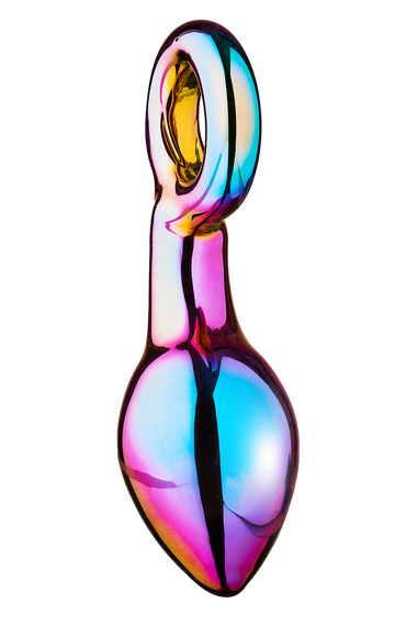 Анальний плаг із боросилікатного скла GLAMOUR GLASS CHUNKY RING PLUG Sex Aura | Зображення 2